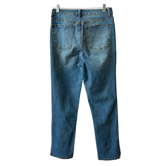 OAT NY JEANS 29 HIGH RISE STRAIGHT LEG SPLIT HEM CASUAL PREPPY WEEKEND COMFY - Picture 4 of 11